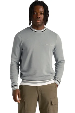 Lyle & Scott Strik, Herre, Blå, 2XL, Bomuld, Tipped Crew Neck Jumper
