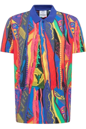 Carlo Colucci Top, Herre, Flerfarvet, M, Uld, Knitprint Polo Skjorte