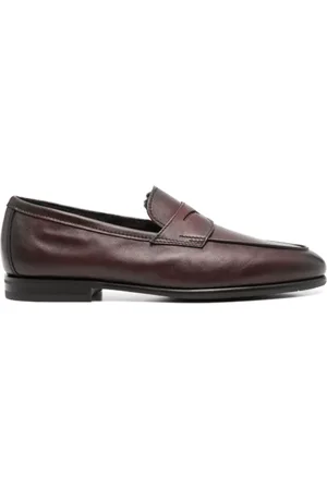 santoni Sko, Herre, Brun, 44 EU, Brune Penny Slot Shearling Loafers