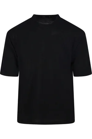 Roberto Collina Top, Herre, Sort, M, Bomuld, Behagelig pasform rund hals sweater
