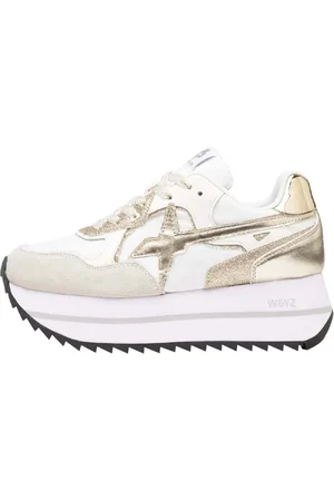 W6YZ Sko, Dame, Gul, 39 EU, Suede, Suede and technical fabric sneakers Deva W.
