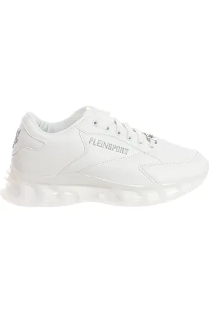 Philipp Plein Sko, Herre, Hvid, 41 EU, Læder, Sporty Mid-Top Sneakers