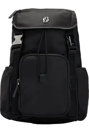 HUGO BOSS Taske, Herre, Sort, ONE SIZE, Læder, Ikon Rygsæk med Monogram i Sort