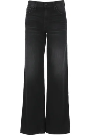 Mother Jeans, Dame, Sort, W27, Bomuld, Sorte Wide Leg Jeans til Kvinder