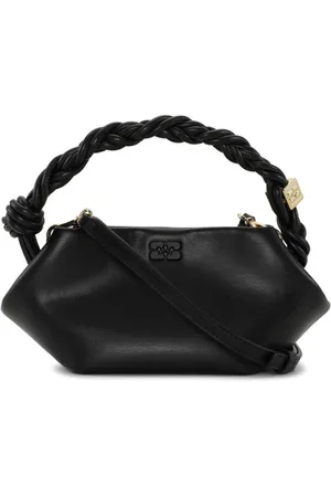Ganni Taske, Dame, Sort, ONE SIZE, Bomuld, Bou Bag Mini Metallic Butterfly Logo