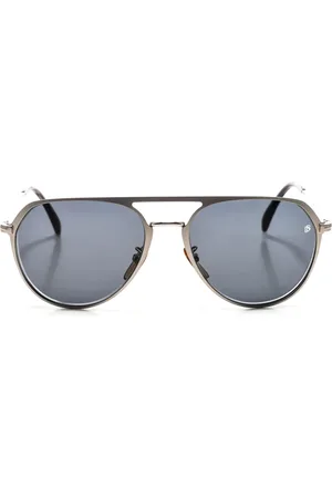 DB EYEWEAR BY DAVID BECKHAM Tilbehør, Herre, Grå, ONE SIZE, Uld, Runde Metal Solbriller