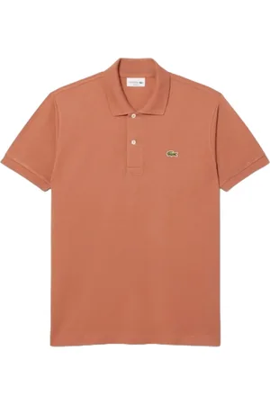 Lacoste Top, Herre, Brun, S, Bomuld, Brun Ribbet Krave Polo Skjorte