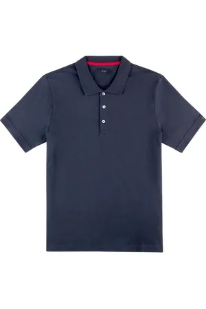 FAY Top, Herre, Blå, L, Bomuld, Kortærmet Jersey Polo Skjorte