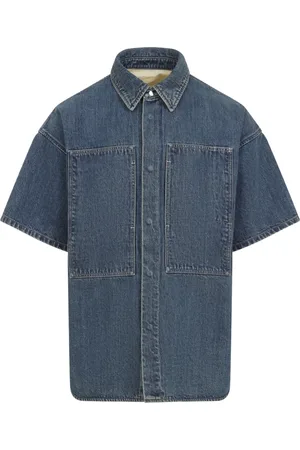 Jil Sander Skjorte, Herre, Blå, M, Uld, Stilfuld Denim Skjorte