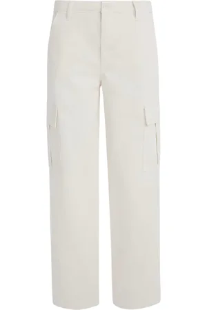 Guess Bukser, Dame, Hvid, W28, Bomuld, Højtaljede cargo chino bukser