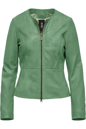 Bomboogie Jakke, Dame, Grøn, L, Læder, Leather Jackets
