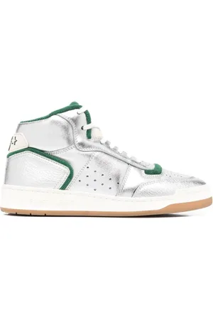 Saint Laurent Sko, Herre, Grå, 37 EU, Læder, Sl80 Hi-Top Sneakers