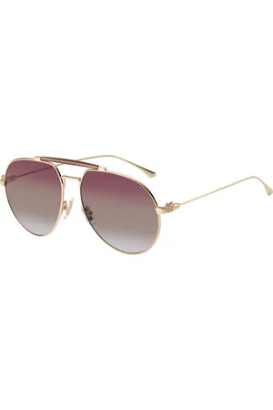 Etro Tilbehør, unisex, Gul, 61 MM, Uld, Roséguld/Rosa Solbriller