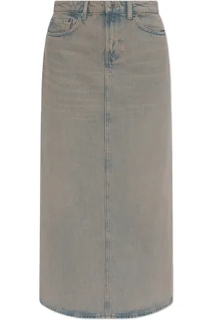 Samsøe Samsøe Nederdel, Dame, Grå, XS, Bomuld, Saelsie Skirt