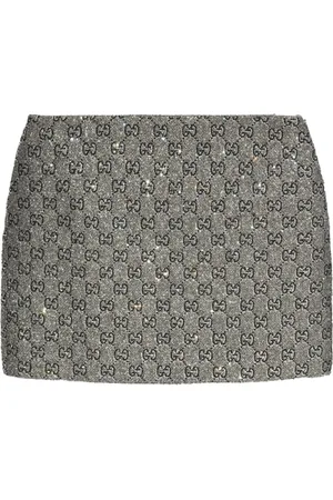 Gucci Nederdel, Dame, Grå, M, Grå Nederdel med Sidelukning