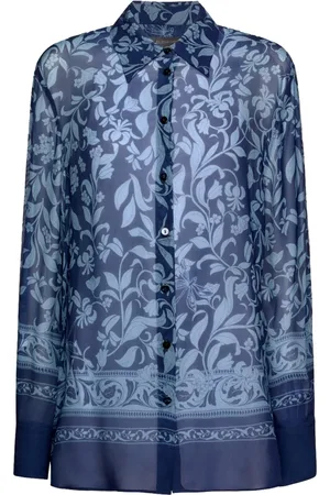 Elena Miro Bluser & Skjorter, Dame, Blå, 2XL, Uld, Stilfuld Bluse