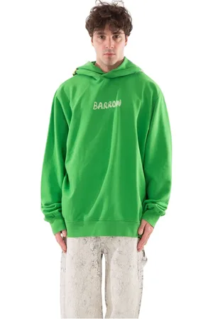 BARROW Sweathshirts & Hoodies, Herre, Grøn, XL, Bomuld, Print Oversize Hoodie
