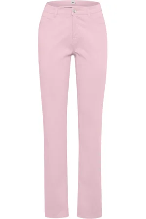 Brax Jeans, Dame, Lyserød, 3XL, Bomuld, Klassiske Carola Bukser i