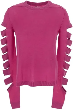 Rick Owens Strik, Dame, Lyserød, XS, Uld, Stilfuld sweater til trendy fashionistaer