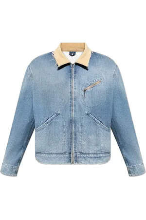 Maison Margiela Jakke, Herre, Blå, S, Denim, Denimjakke med vintageeffekt