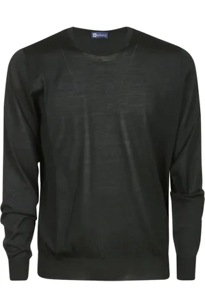 hindustrie Strik, Herre, Grøn, M, Uld, Grøn Merino Uld Crewneck Sweater
