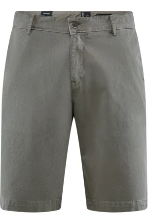 Bomboogie Shorts, Herre, Grøn, W38, Bomuld, Chino bermuda i gabardine med mikroprint