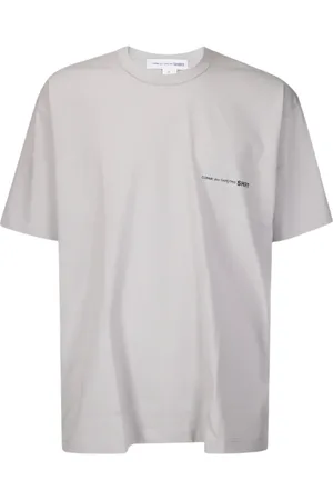 Comme des Garçons Top, Herre, Grå, L, Bomuld, Logo Print Bomuld T-shirt