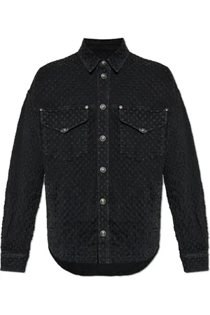 VERSACE Jakke, Herre, Sort, M, Denim, Denim skjorte med vintage effekt