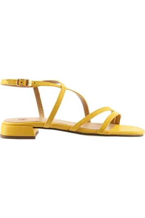 Högl Sko, Dame, Gul, 38 EU, Læder, Elegante sommersandaler med remme