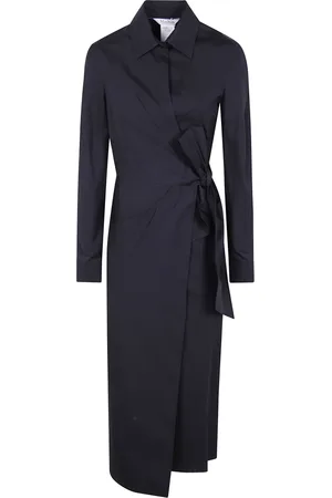 Max Mara Kjole, Dame, Sort, XS, Citrus Poplin Lang Kjole