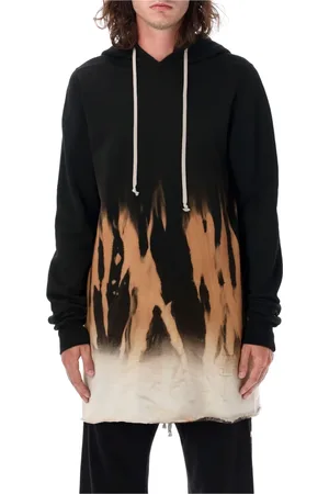 Rick Owens Sweathshirts & Hoodies, Herre, Sort, M, Bomuld, Flames Knitwear Pullover Hoodie