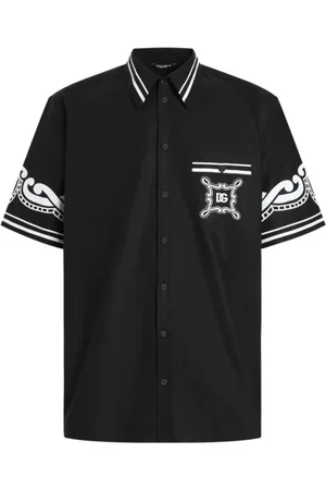 Dolce & Gabbana Skjorte, Herre, Sort, XL, Sort skjorte med knaplukning og lomme