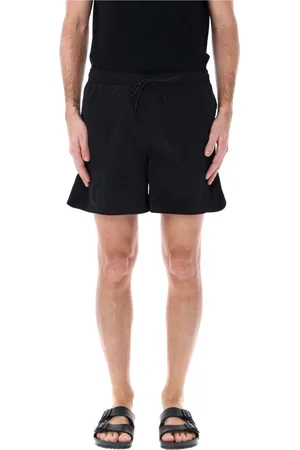 Moncler Badetøj, Herre, Sort, M, Uld, Sort Krøllet Badeshorts Ss25