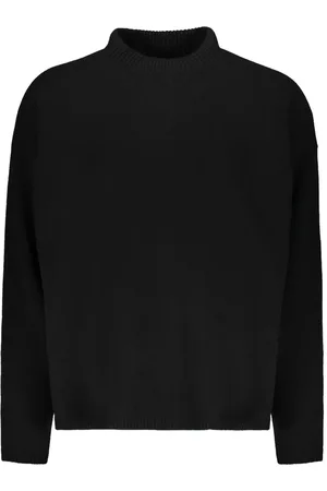 Rick Owens Strik, Herre, Sort, L, Cashmere, Luksuriøs Cashmere Rullekrave Sweater