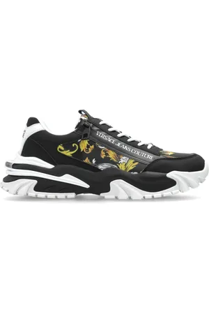 VERSACE Sko, Herre, Sort, 44 EU, Uld, Sneakers med trykt logo