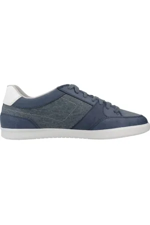 Geox Sko, Herre, Blå, 42 EU, Læder, Walee Sneakers