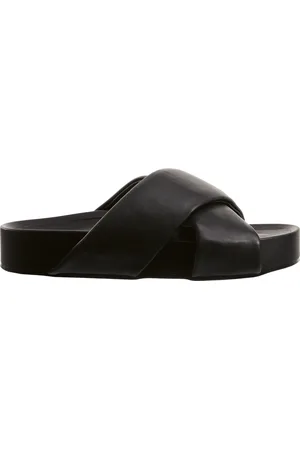Högl Sko, Dame, Sort, 36 EU, Læder, Sort læder slide sandaler