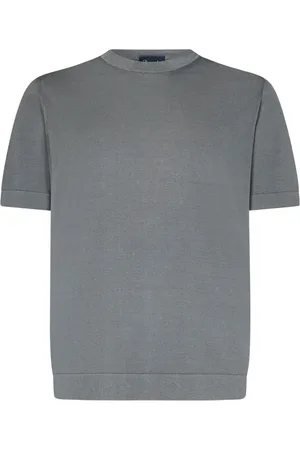DRUMOHR Top, Herre, Grå, 2XL, Bomuld, Grå Crew Neck T-shirt Kortærmet