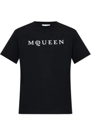 Alexander McQueen Top, Herre, Sort, 2XL, Bomuld, T-shirt med logo