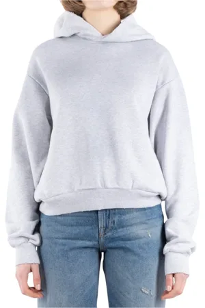Acne Studios Sweathshirts & Hoodies, Dame, Grå, XS, Bomuld, Grå Melange Sweatshirt