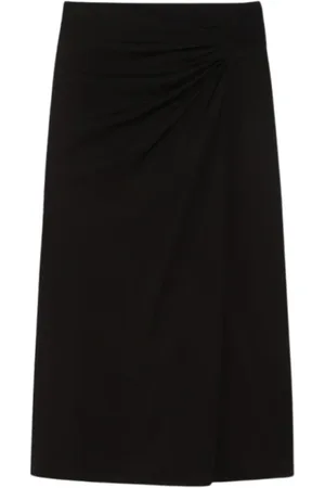 Max Mara Nederdel, Dame, Sort, XS, Jersey lounguette med drapering, sort