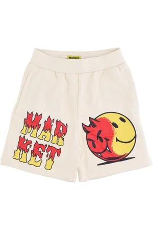 MARKET Shorts, Herre, , XL, Bomuld, Smiley Logo Sweatshorts
