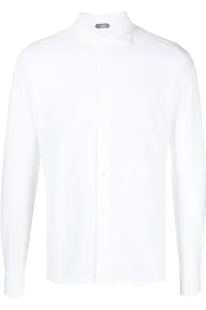 ZANONE Skjorte, Herre, Hvid, 2XL, Casual Shirt til Mænd