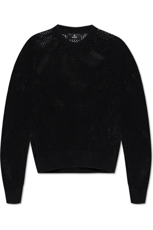 Represent Strik, Herre, Sort, L, Bomuld, Open Gauge Sweater