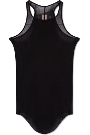 Rick Owens Top, Dame, Sort, 2XS, Bomuld, Rib Tanktop