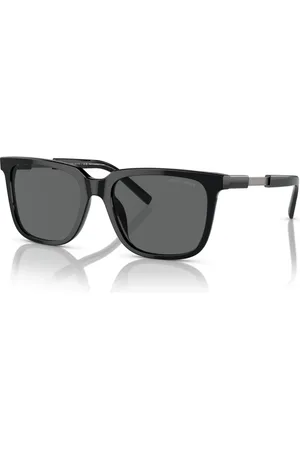 Giorgio Armani Tilbehør, Herre, Sort, 55 MM, Sort/Grå Solbriller AR 8202U