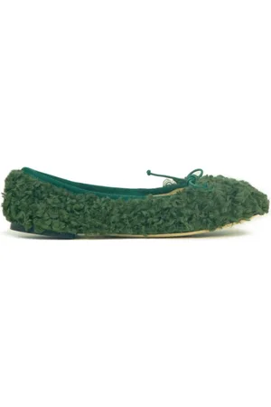 Prosperine Sko, Dame, Grøn, 38 EU, Læder, Eco Peluche Ballerina Sko