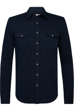 Profuomo Skjorte, Herre, Blå, M, Marine Overshirt