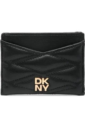 DKNY Tilbehør, Dame, Sort, ONE SIZE, Læder, Sort Kortholder Pung