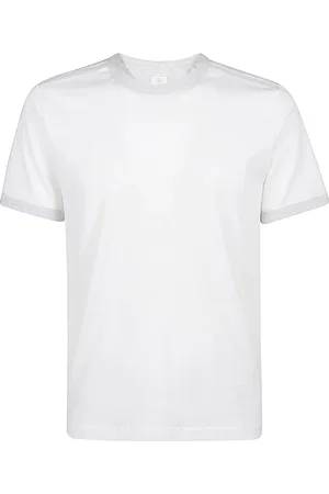 ELEVENTY Top, Herre, Hvid, L, Bomuld, Jersey Bomuld Crewneck T-Shirt